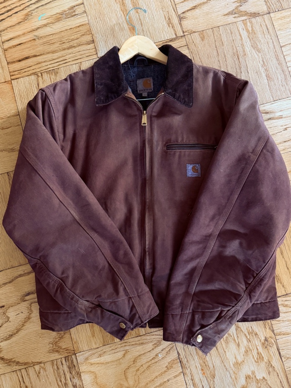 Carhartt Detroit J01 BRN Dyed Chocolate Brown